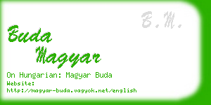 buda magyar business card
